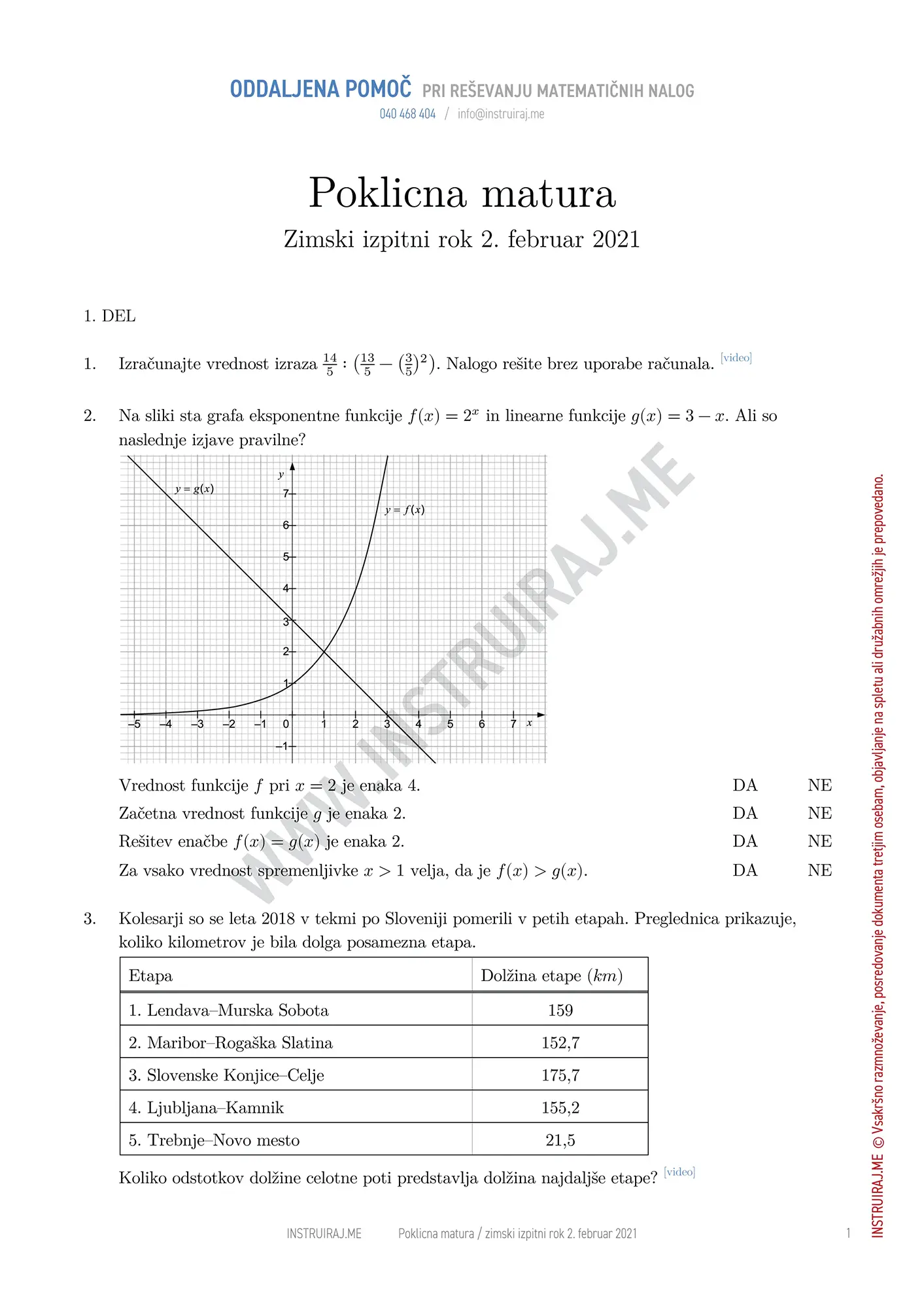 Poklicna matura: Poklicna matura zimski izpitni rok 2. februar 2021