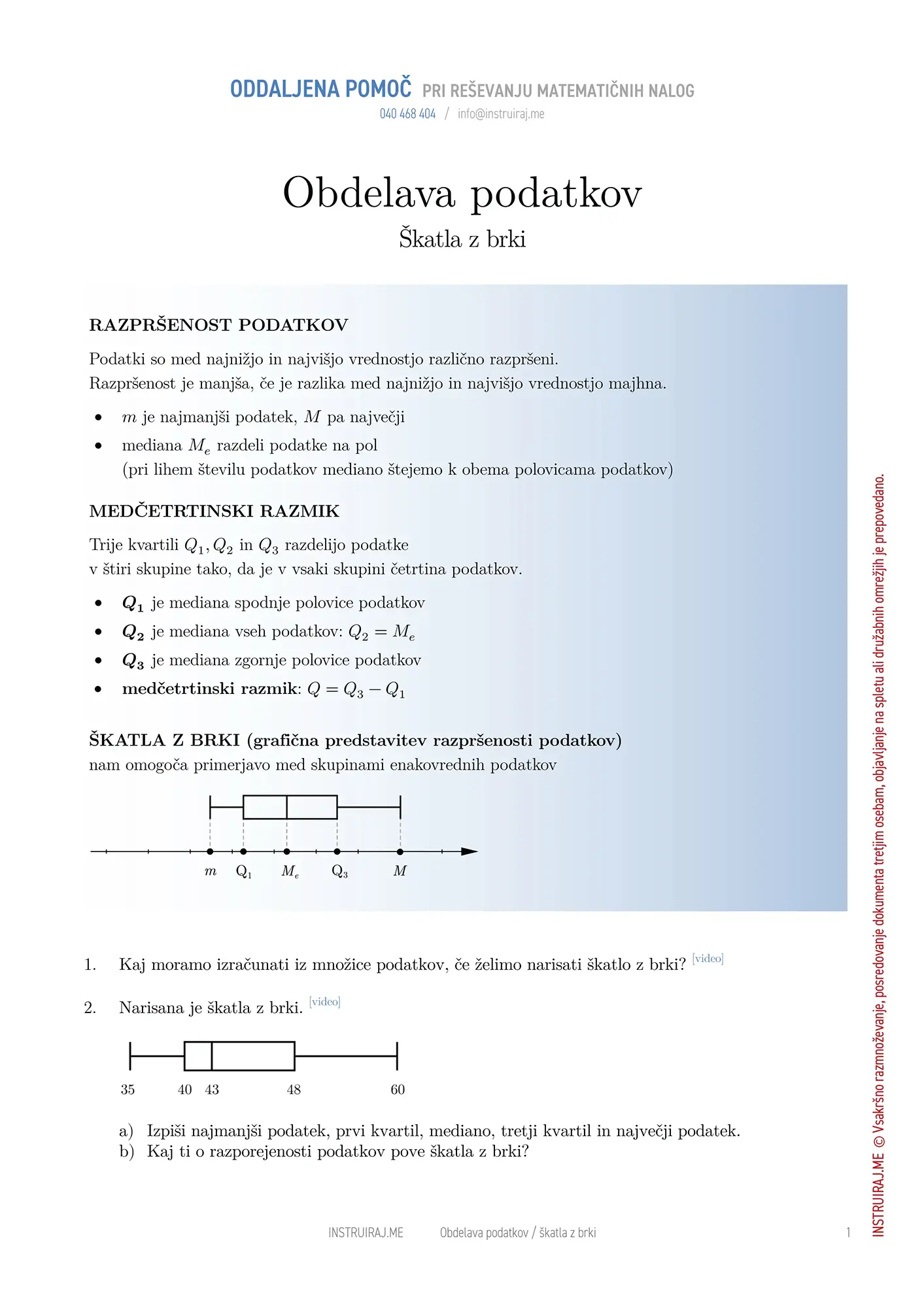 Obdelava podatkov: Škatla z brki