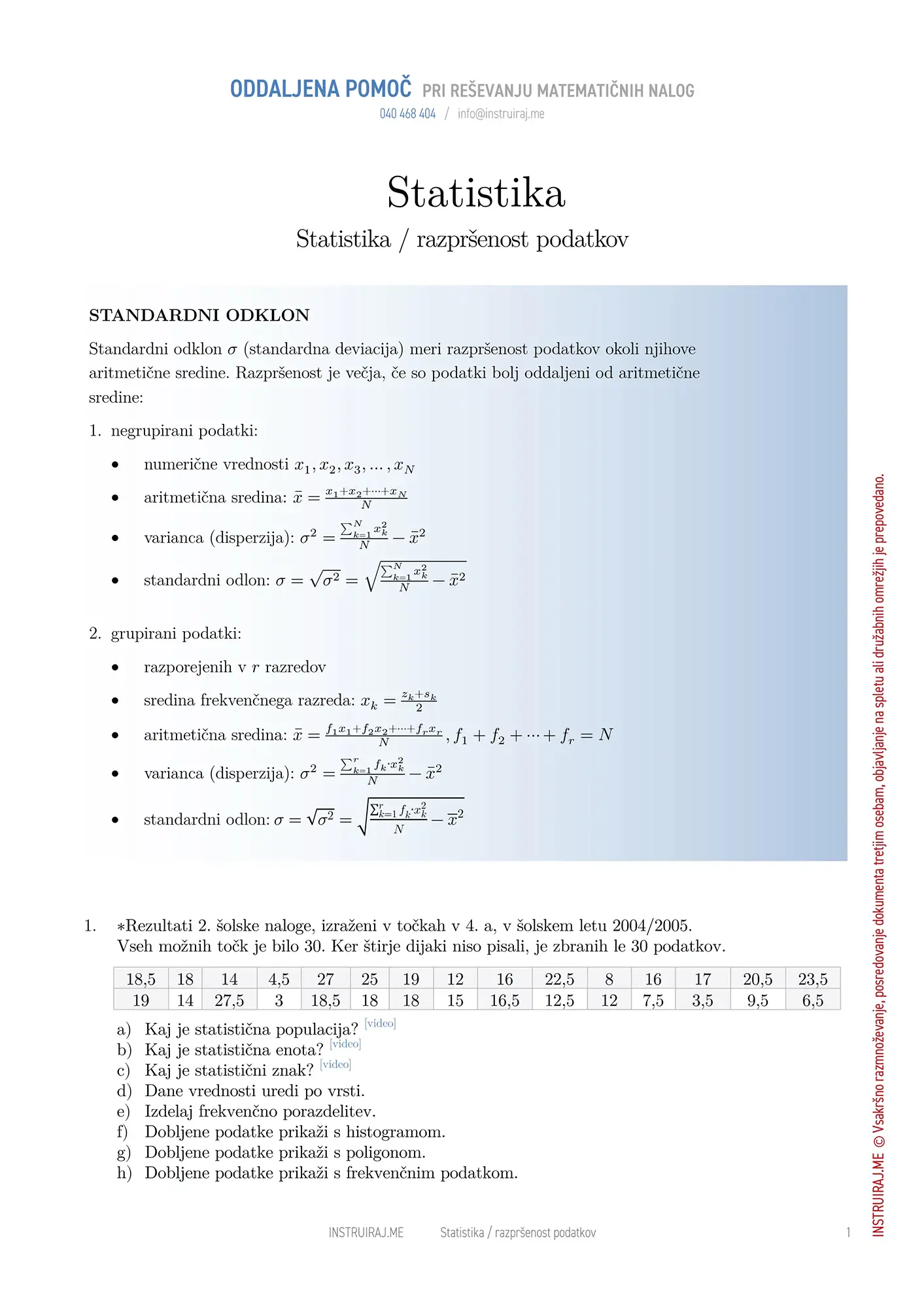Razpršenost podatkov