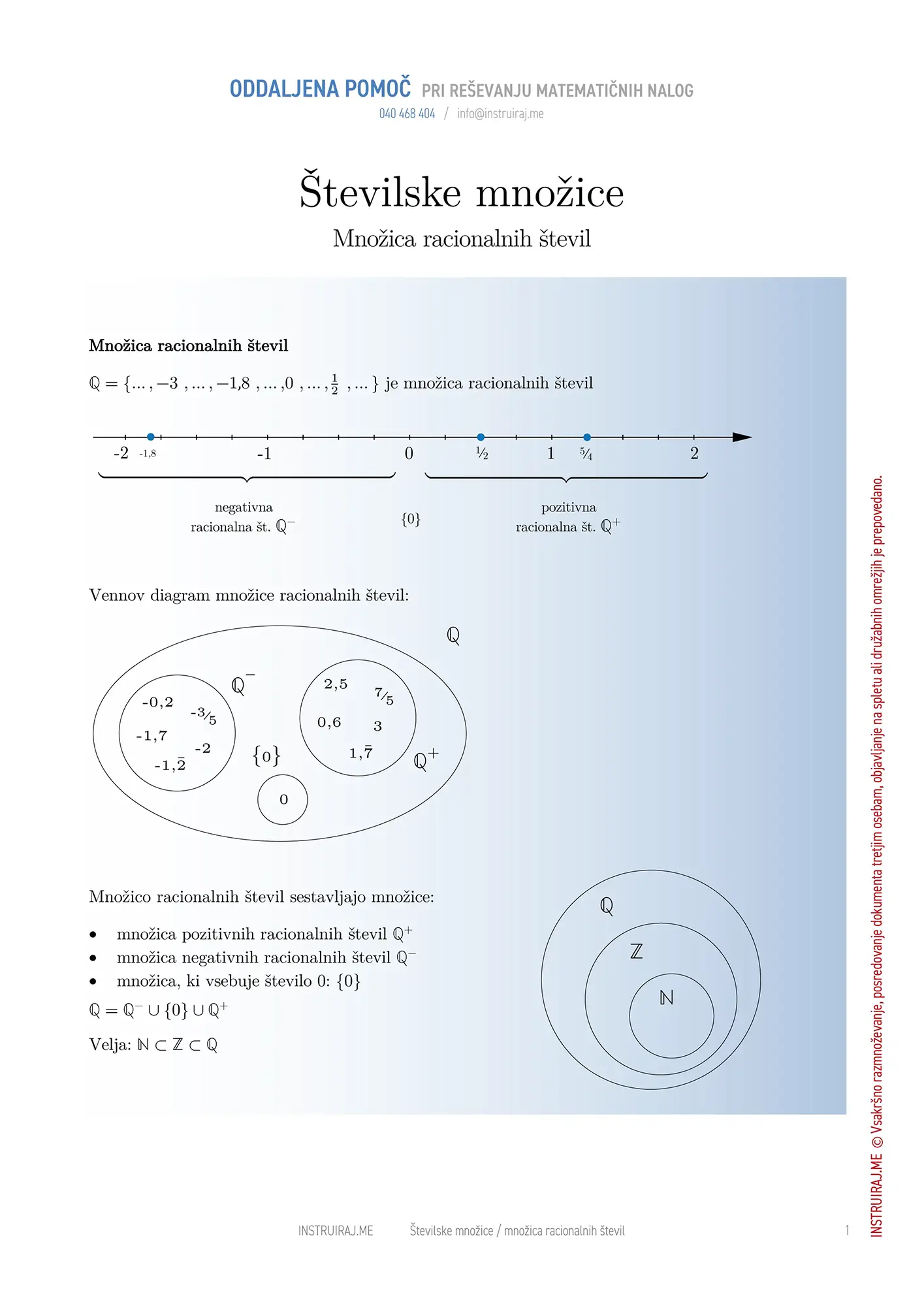 Množica racionalnih števil