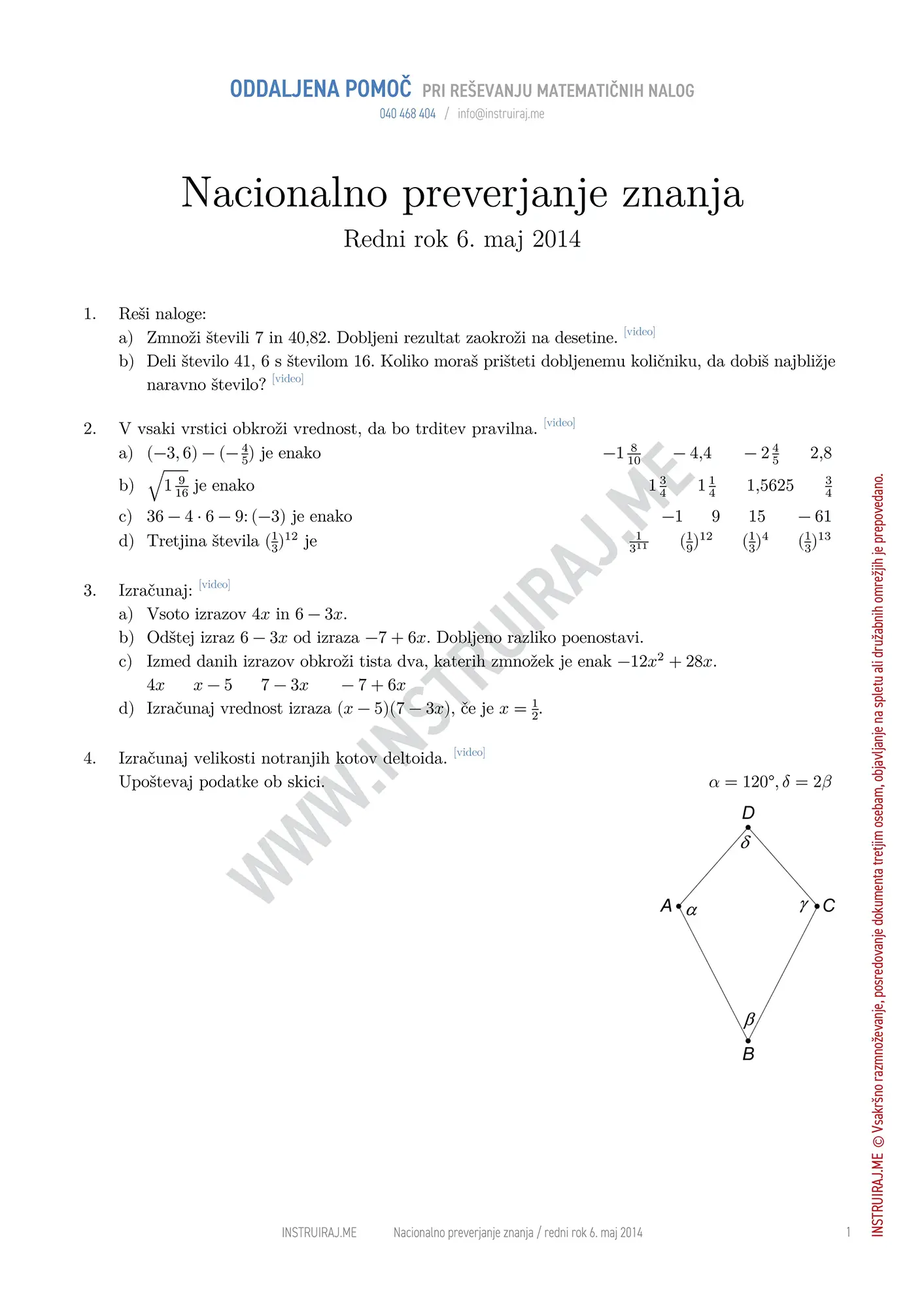 NPZ redni rok 6. maj 2014