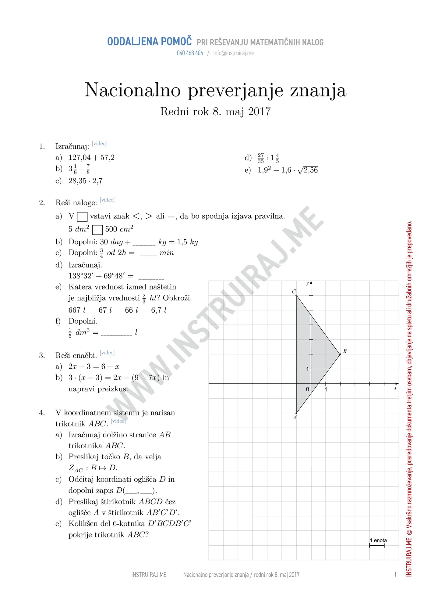 NPZ redni rok 8. maj 2017